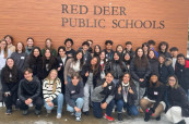 Studenti střední školy v Red Deer